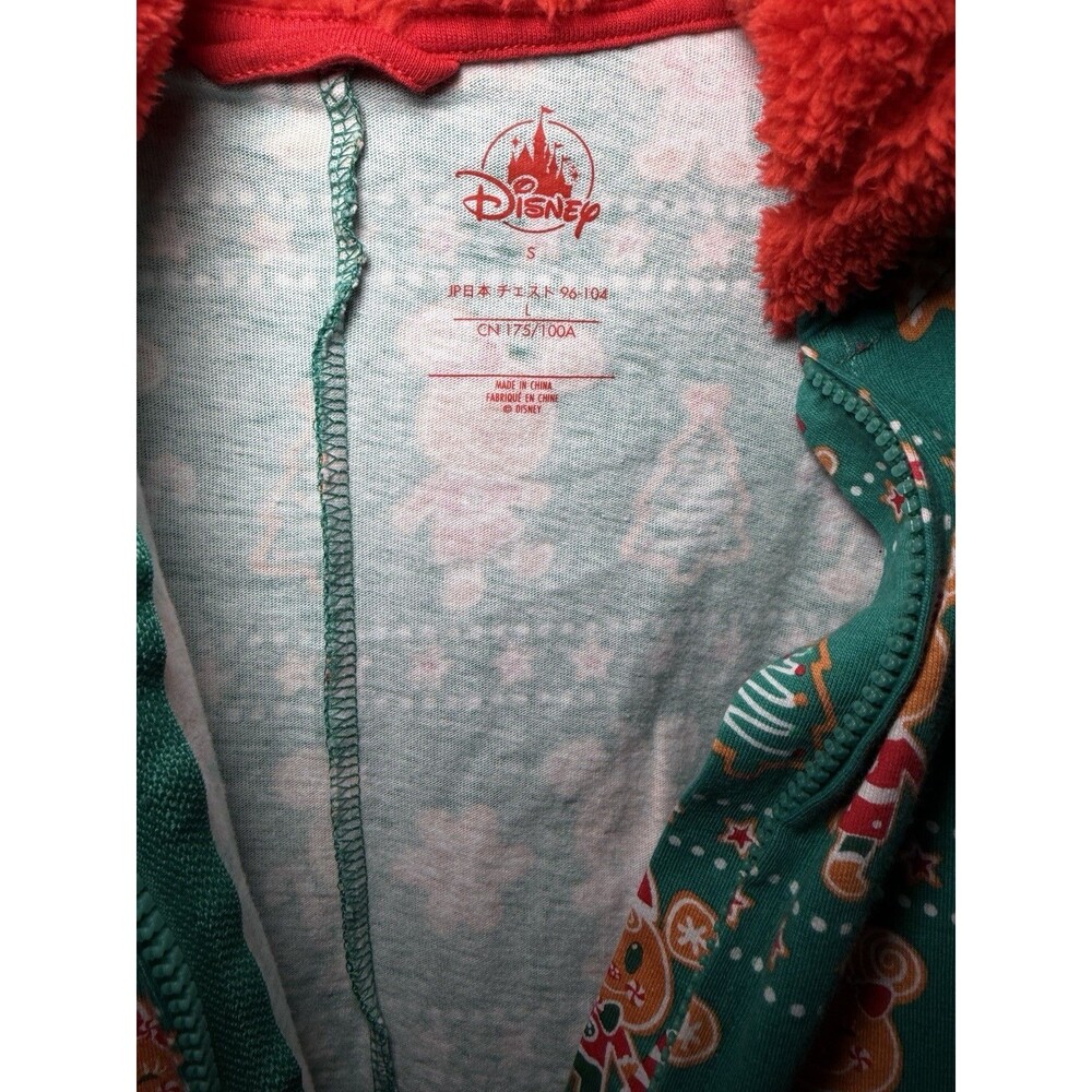 Disney Parks Christmas Gingerbread Pajamas Adult One Piece Sz Small Holiday - Picture 6 of 11